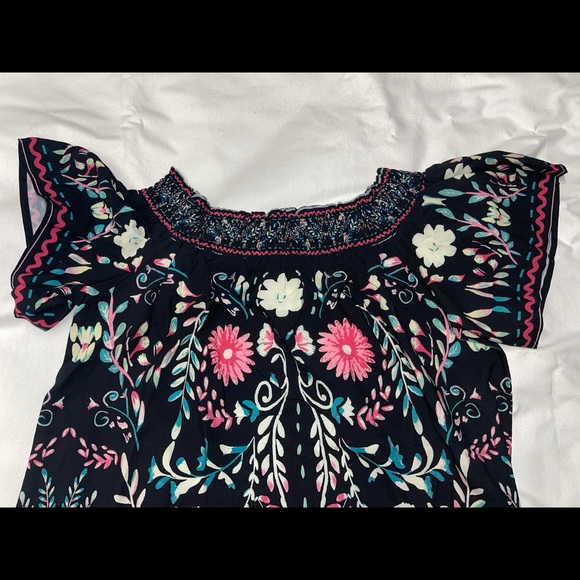 Plus! Black Floral Shift Top - Picture 7 of 9